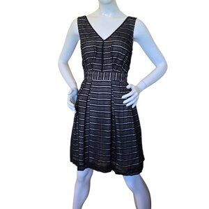BCBG Black Sheer V-Back Sleeveless Fit & Flare Mini Dress sz10